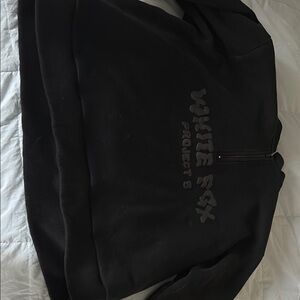 White Fox Black Sweatshirt